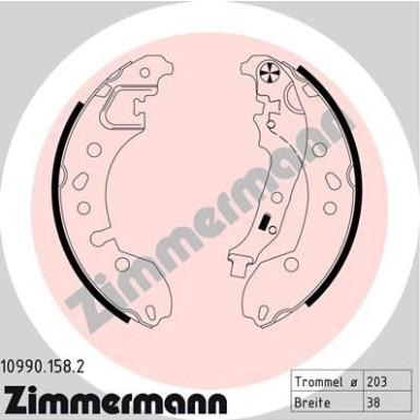 Zimmermann Bremsbackensatz 10990.158.2 Zimmermann Bremsbackensatz 10990.158.2