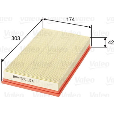 Valeo Luftfilter 585374