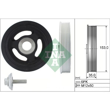 INA Riemenscheibensatz, Kurbelwelle 544 0104 20