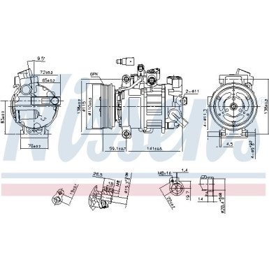 Nissens Kompressor, Klimaanlage FIRST FIT 890551
