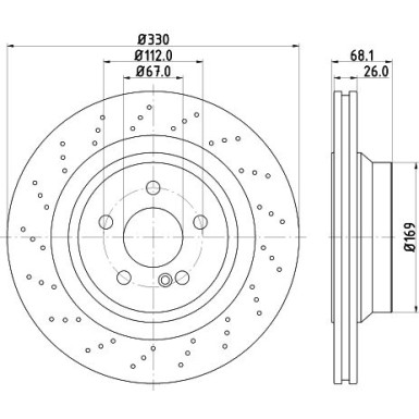 Bremsscheibe 8DD 355 126-401 Bremsscheibe 8DD 355 126-401