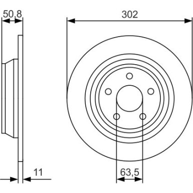 BOSCH Bremsscheibe 0 986 479 D37