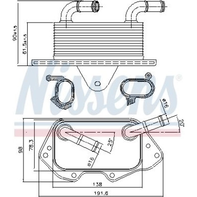 Nissens Ölkühler, Motoröl FIRST FIT 90662