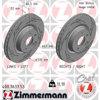 Zimmermann Bremsscheibe BLACK Z 400.3637.53 Zimmermann Bremsscheibe BLACK Z 400.3637.53
