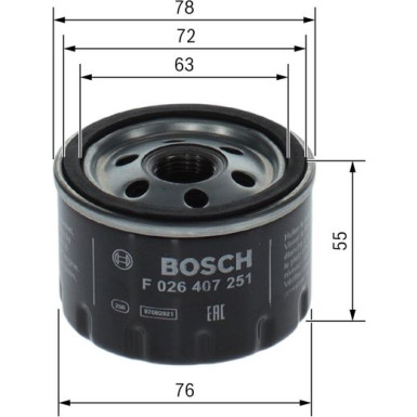 BOSCH F 026 407 251 Ölfilter