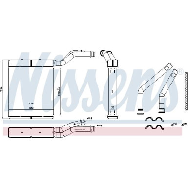 Nissens Wärmetauscher, Innenraumheizung 71770