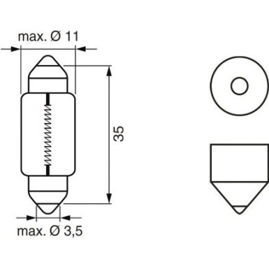 Glühlampe, Innenraumleuchte 1 987 302 211 Glühlampe, Innenraumleuchte 1 987 302 211
