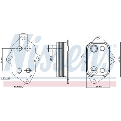 Nissens Ölkühler, Motoröl 91103