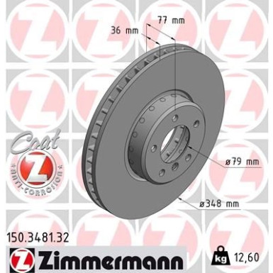 Zimmermann Bremsscheibe FORMULA F 150.3481.32