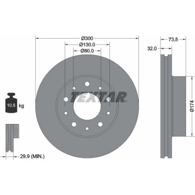 Textar Bremsscheibe PRO 92157303 Textar Bremsscheibe PRO 92157303