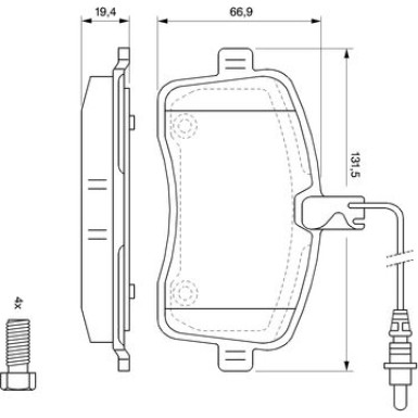BOSCH Bremsbelagsatz, Scheibenbremse 0 986 494 097 BOSCH Bremsbelagsatz, Scheibenbremse 0 986 494 097