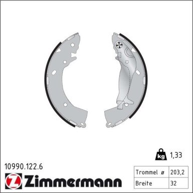 Bremsbackensatz 10990.122.6 Bremsbackensatz 10990.122.6