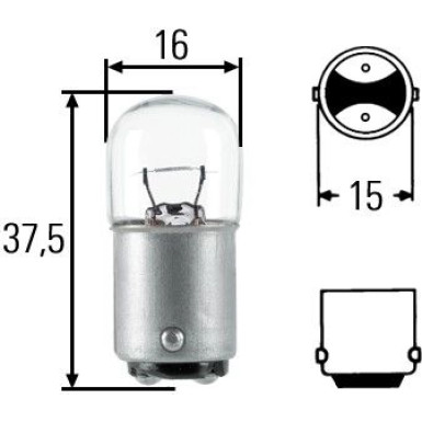 Glühlampe, Kennzeichenleuchte 8GA 002 071-371 Glühlampe, Kennzeichenleuchte 8GA 002 071-371