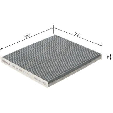 BOSCH 1 987 435 566 Innenraumfilter BOSCH 1 987 435 566 Innenraumfilter