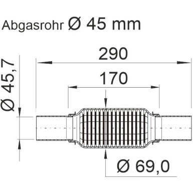 Flexrohr, Abgasanlage 464031 Flexrohr, Abgasanlage 464031