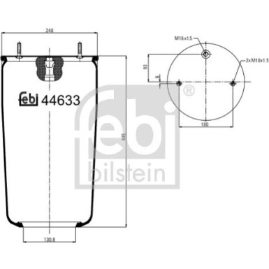 FEBI BILSTEIN 44633 Federbalg, Luftfederung