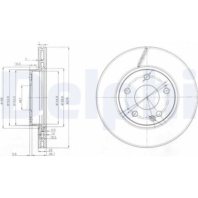 Delphi Bremsscheibe BG3845C Delphi Bremsscheibe BG3845C
