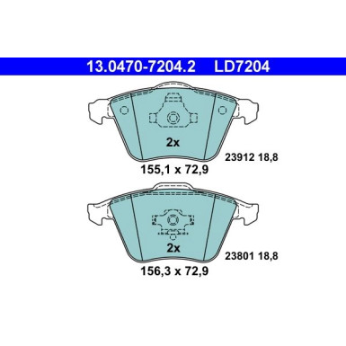 Bremsbelagsatz, Scheibenbremse 13.0470-7204.2 Bremsbelagsatz, Scheibenbremse 13.0470-7204.2