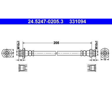 Bremsschlauch 24.5247-0205.3 Bremsschlauch 24.5247-0205.3