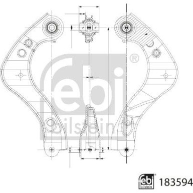 FEBI BILSTEIN 183594 Querlenker, Lenker, Radaufhängung FEBI BILSTEIN 183594 Querlenker, Lenker, Radaufhängung