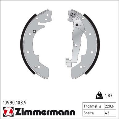 Bremsbackensatz 10990.103.9 Bremsbackensatz 10990.103.9