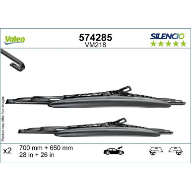 Valeo Wischblatt Scheibenwischer SILENCIO CONVENTIONAL SET 574285