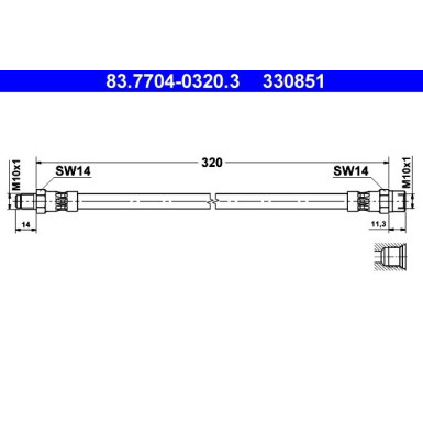 Bremsschlauch 83.7704-0320.3 Bremsschlauch 83.7704-0320.3