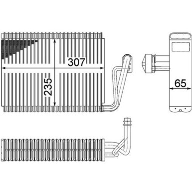 Mahle Verdampfer, Klimaanlage BEHR Premium Line AE 53 000P