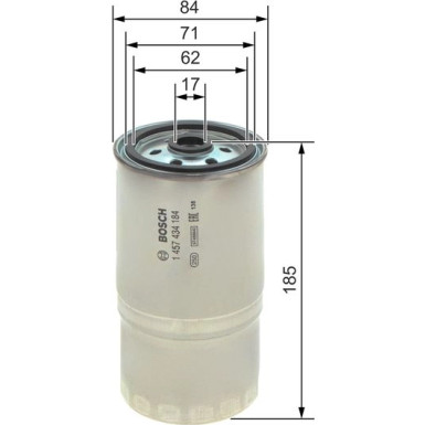 BOSCH Kraftstofffilter 1 457 434 184 BOSCH Kraftstofffilter 1 457 434 184