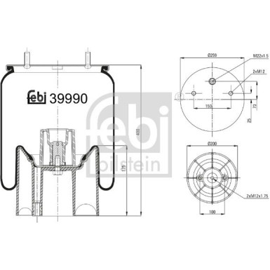 FEBI BILSTEIN 39990 Federbalg, Luftfederung