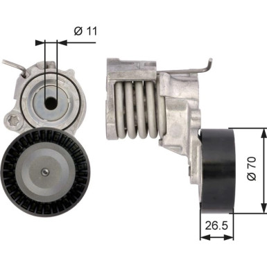 Gates Spannrolle, Keilrippenriemen DriveAlign™ T39115