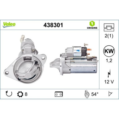 Starter Valeo Origins New OE TECHNOLOGIE 438301