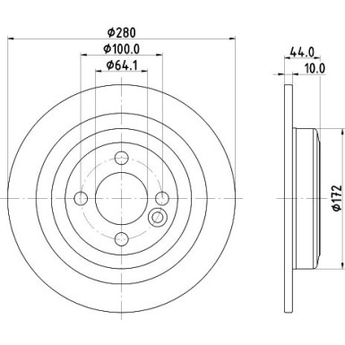 Hella Bremsscheibe PRO 8DD 355 122-971