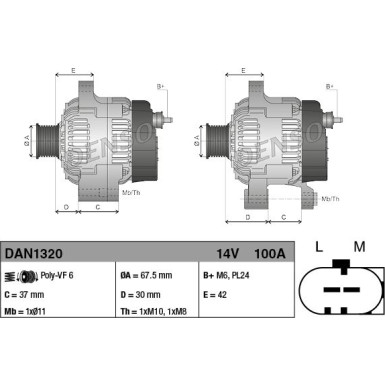 Denso Generator DAN1320