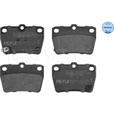 Meyle Bremsbelagsatz, Scheibenbremse MEYLE-ORIGINAL: True to OE 025 236 5614/W Meyle Bremsbelagsatz, Scheibenbremse MEYLE-ORIGINAL: True to OE 025 236 5614/W