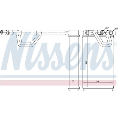 Nissens Wärmetauscher, Innenraumheizung FIRST FIT 72209