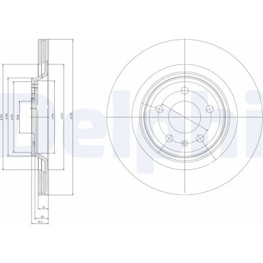 Delphi Bremsscheibe BG4078 Delphi Bremsscheibe BG4078