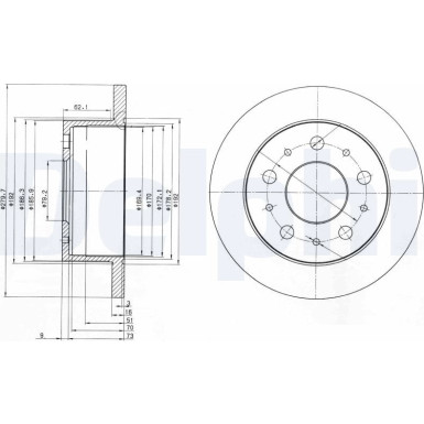 Delphi Bremsscheibe BG3923 Delphi Bremsscheibe BG3923
