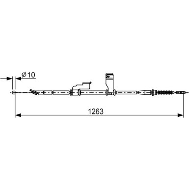 BOSCH Seilzug, Feststellbremse 1 987 482 617 BOSCH Seilzug, Feststellbremse 1 987 482 617