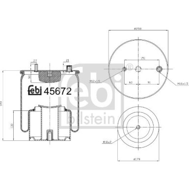 FEBI BILSTEIN 45672 Federbalg, Luftfederung