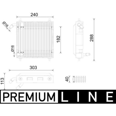 Mahle Ölkühler, Motoröl BEHR Premium Line CLC 291 000P