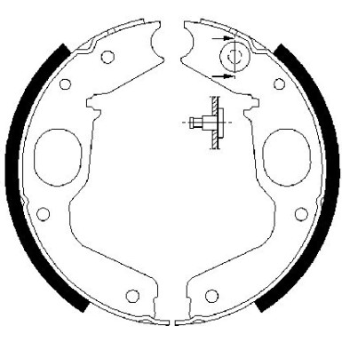 BOSCH Bremsbackensatz, Feststellbremse 0 986 487 719