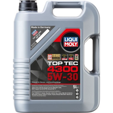 2x 3741 LIQUI MOLY Top Tec 4300 5W-30, 5l, Vollsynthetiköl