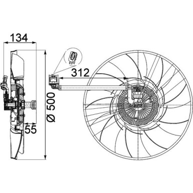 Mahle Lüfter, Motorkühlung BEHR Premium Line CFF 467 000P