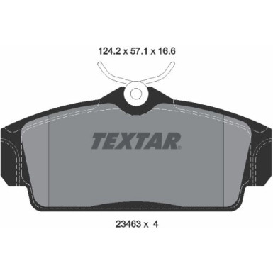 Textar Bremsbelagsatz, Scheibenbremse Q+ 2346302 Textar Bremsbelagsatz, Scheibenbremse Q+ 2346302