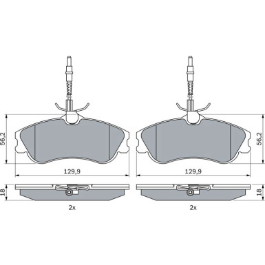 BOSCH Bremsbelagsatz, Scheibenbremse 0 986 424 223