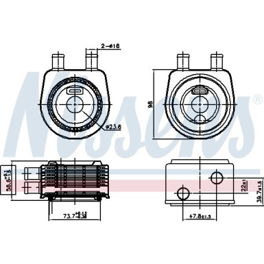 Nissens Ölkühler, Motoröl FIRST FIT 90774