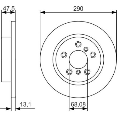 BOSCH Bremsscheibe 0 986 479 D17 BOSCH Bremsscheibe 0 986 479 D17
