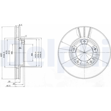 Delphi Bremsscheibe BG2423 Delphi Bremsscheibe BG2423