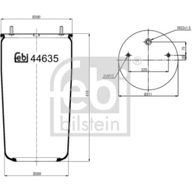 FEBI BILSTEIN 44635 Federbalg, Luftfederung